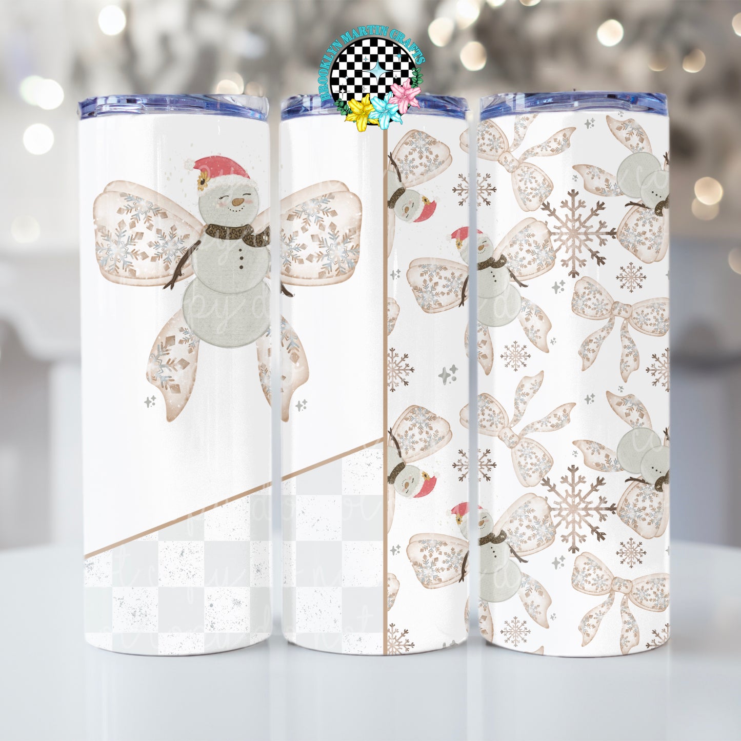 Snowman Bow 16oz & 20oz