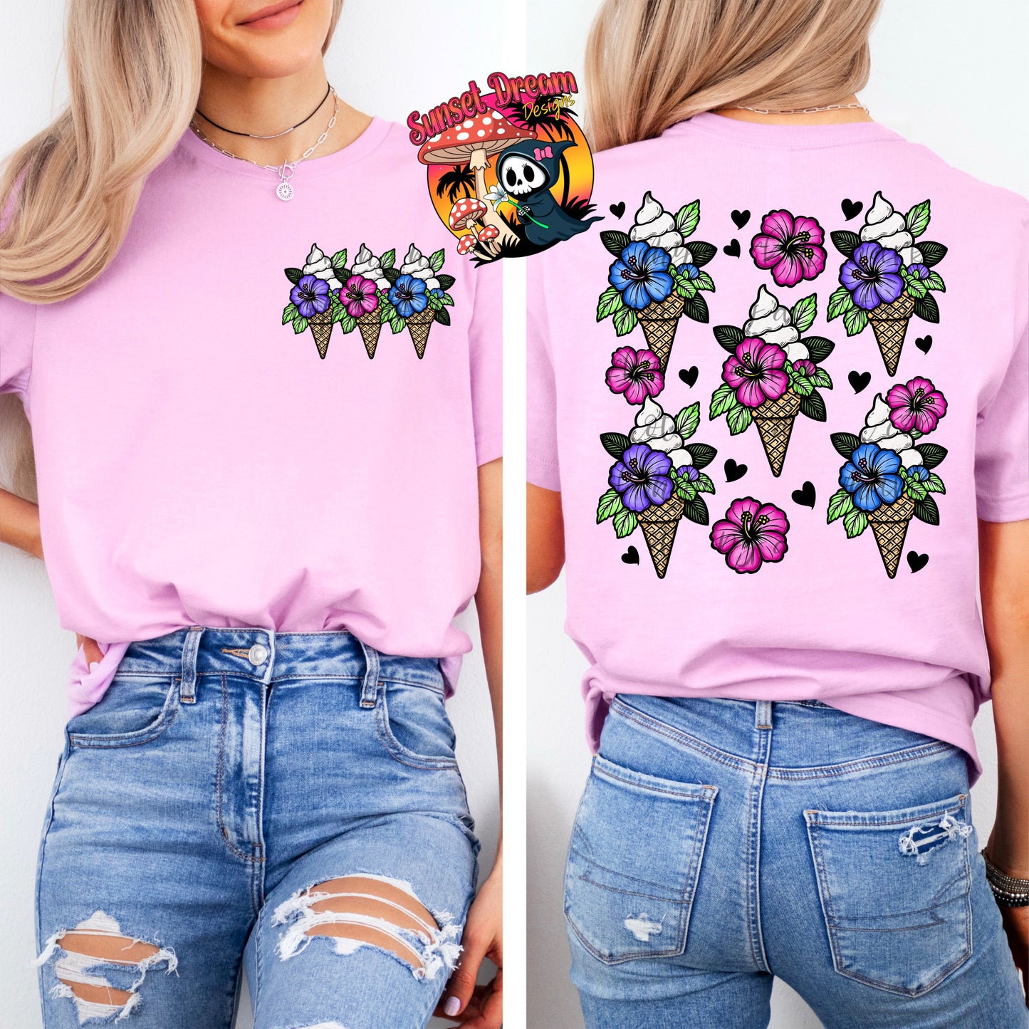 Ice Cream Flowers T-SHIRT & HOODIE