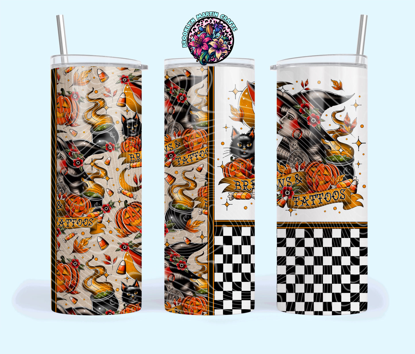 Brews & tattoos 16oz libbey & 20oz tumbler
