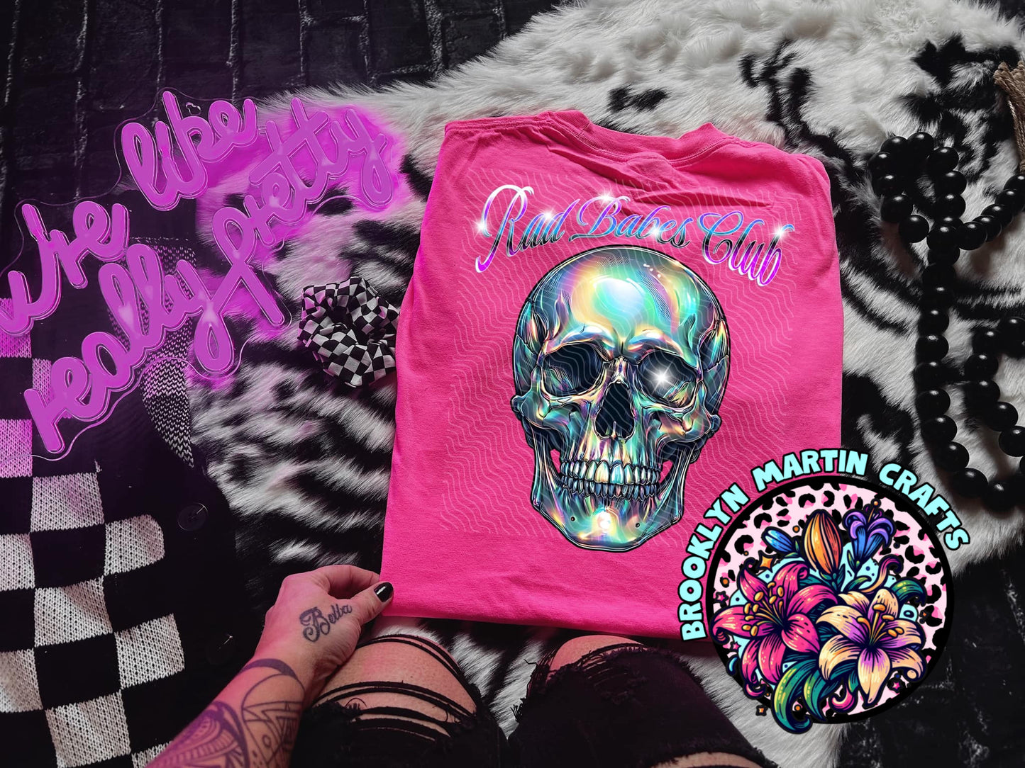 Rad Babes Club Skull DTF