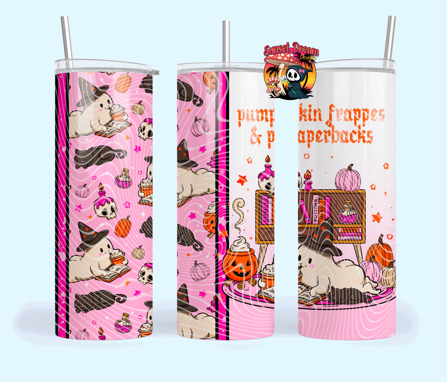 Pumpkin Frappes & Paperbacks 16oz & 20oz
