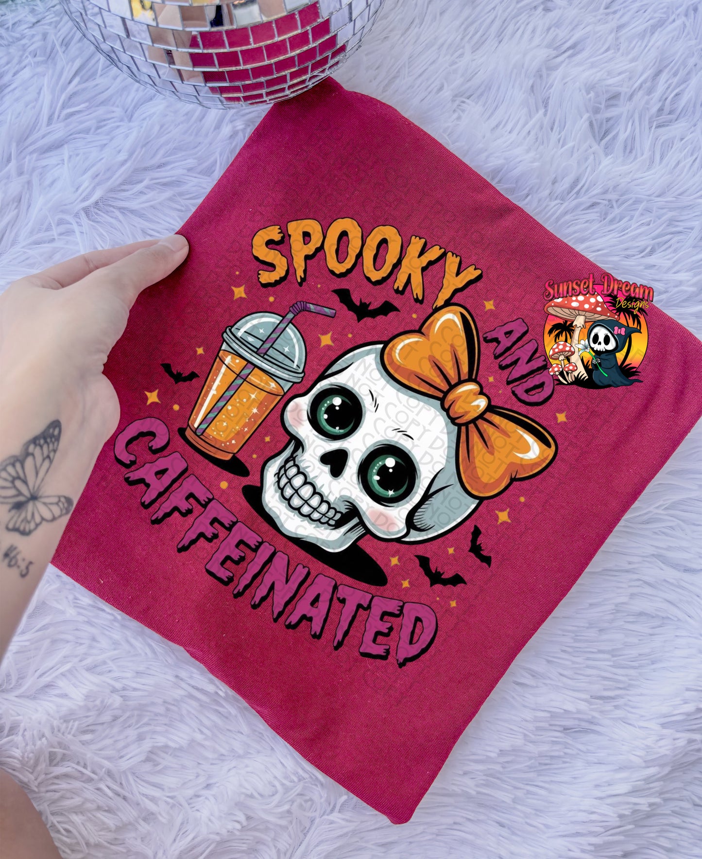 Spooky & Caffeinated T-SHIRT & HOODIE