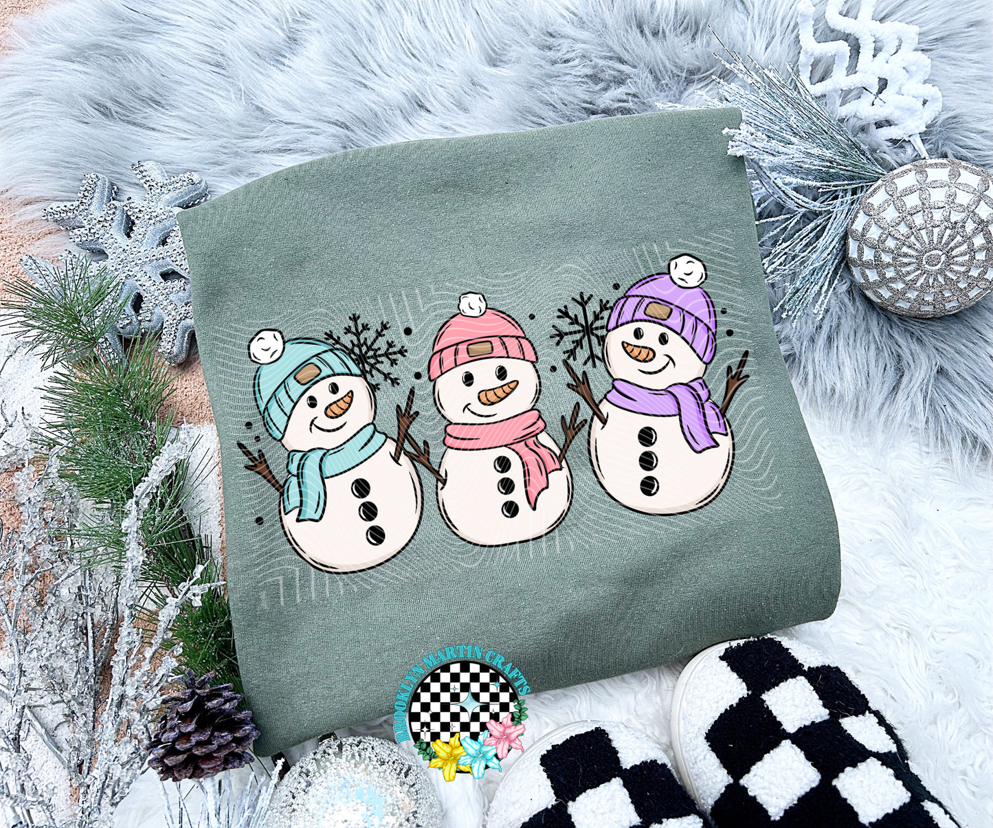 Pastel Snowmen T-SHIRT & HOODIE
