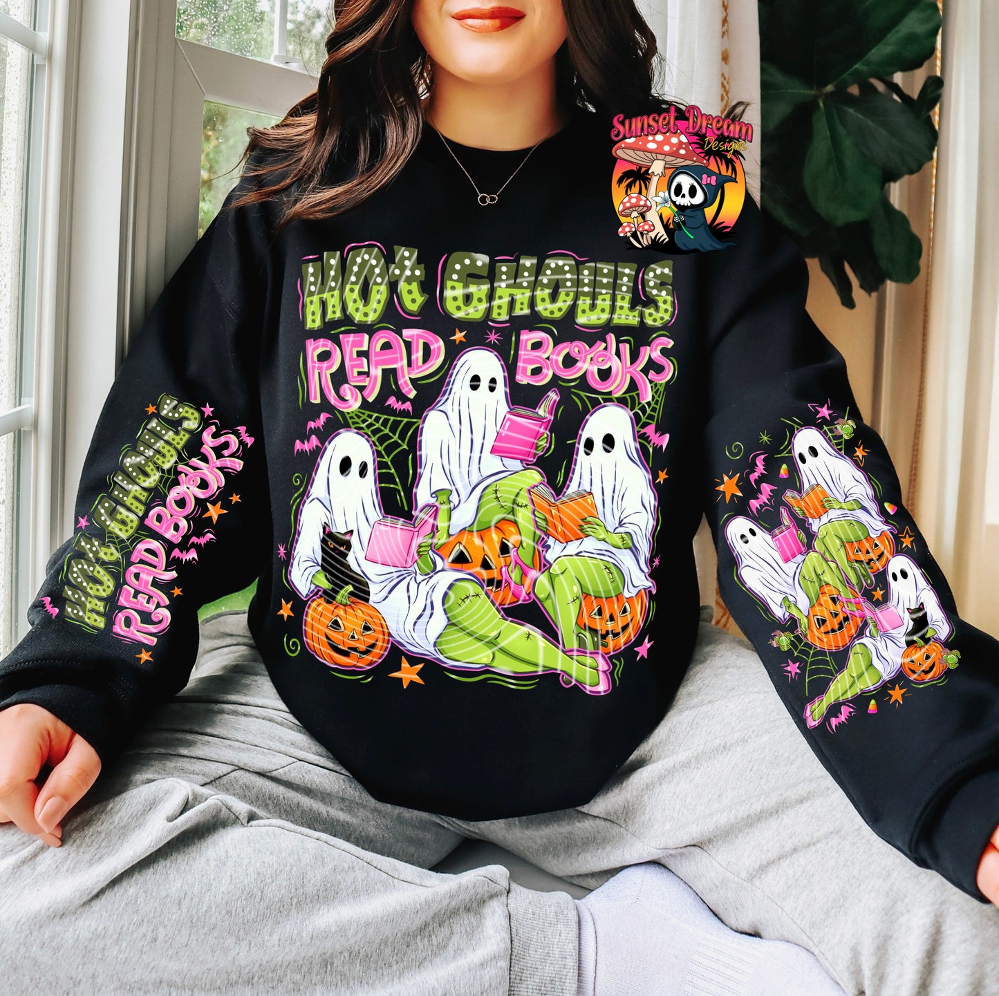 Hot Ghouls Read Books T-SHIRT & HOODIE