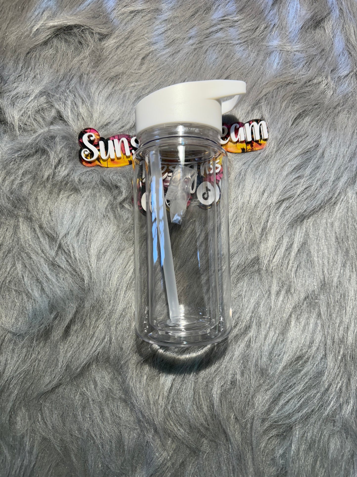 12oz Flip Top Plastic SnowGlobe Tumblers