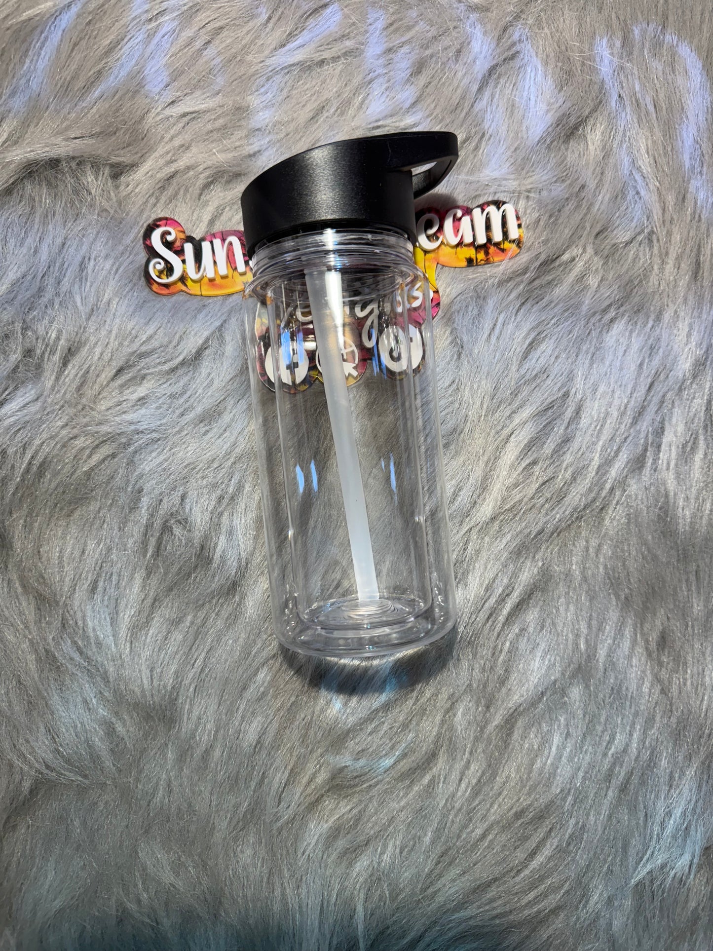 12oz Flip Top Plastic SnowGlobe Tumblers