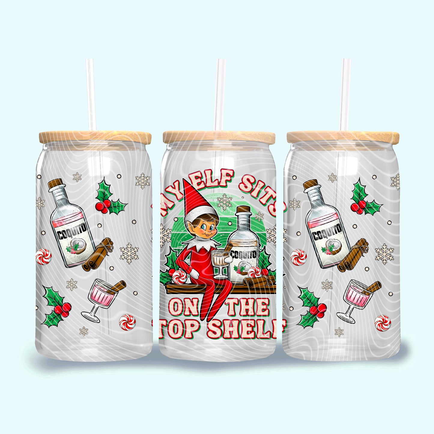 My Elf Sits On The Top Shelf Mans 16oz & 20oz