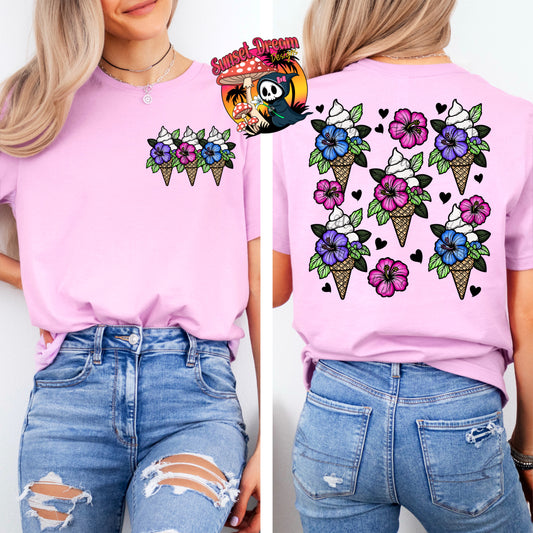 Ice Cream Flowers T-SHIRT & HOODIE