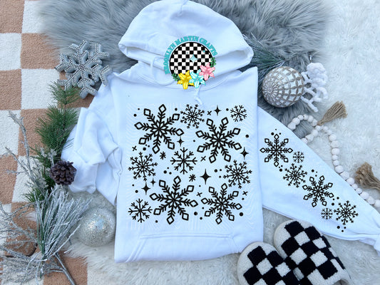 Christmas Black Snowflakes T-SHIRT & HOODIE