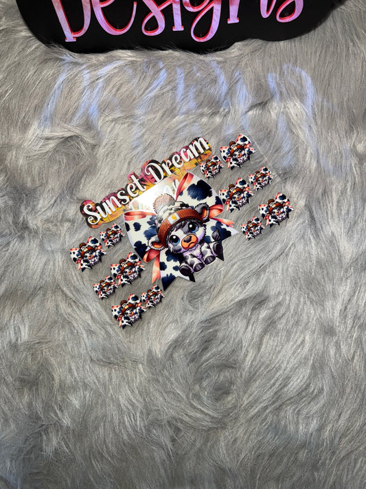 Highland Cow Print Bow 102