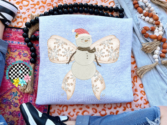 Snowman Bow T-SHIRT & HOODIE
