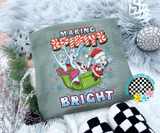 Making Spirits Bright T-SHIRT OR HOODIE