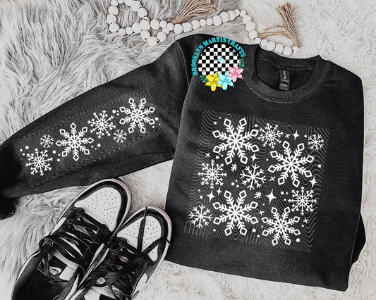 Christmas White Snowflakes T-SHIRT & HOODIE